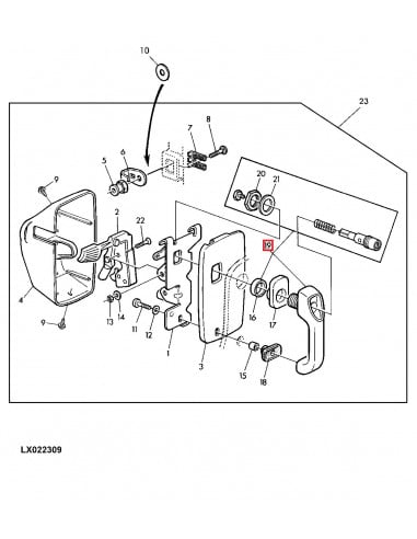 Manecilla de la Cerradura para Tractores John Deere
