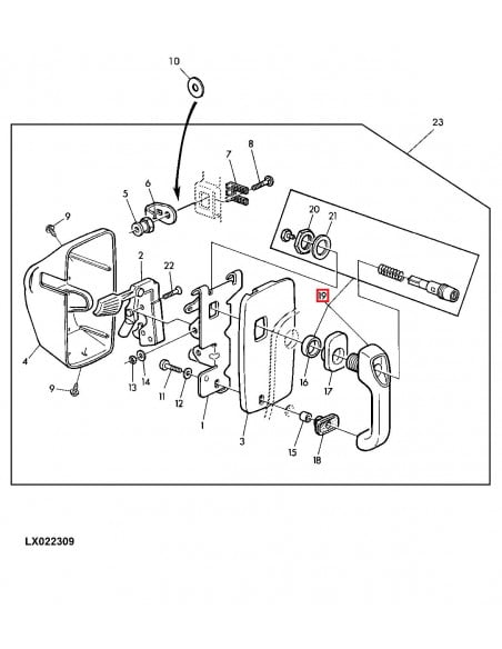 Manecilla de la Cerradura para Tractores John Deere