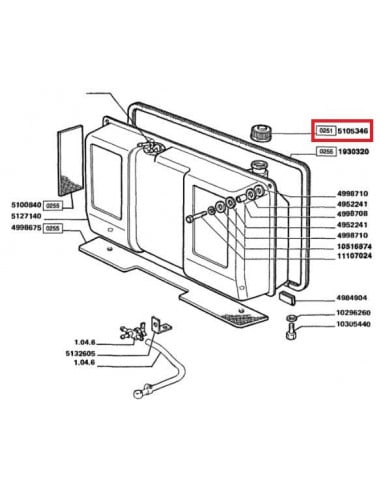 Tapón metálico depósito de gasoil tractor