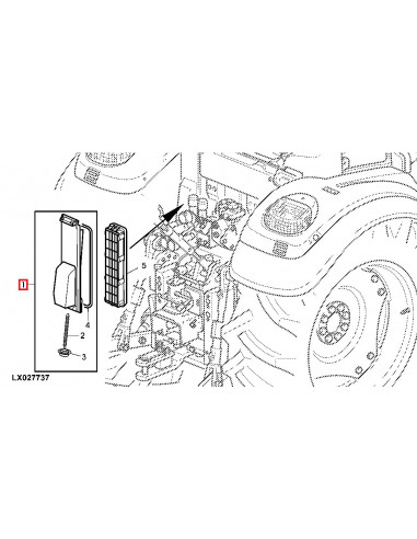 Tapa Filtro Aire Acondicionado Original para Tractores John Deere  Series 6020, 6030 y 7030