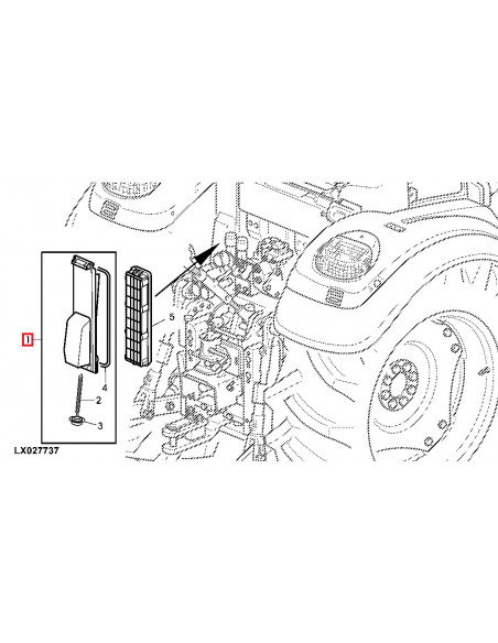 Tapa Filtro Aire Acondicionado Original para Tractores John Deere  Series 6020, 6030 y 7030