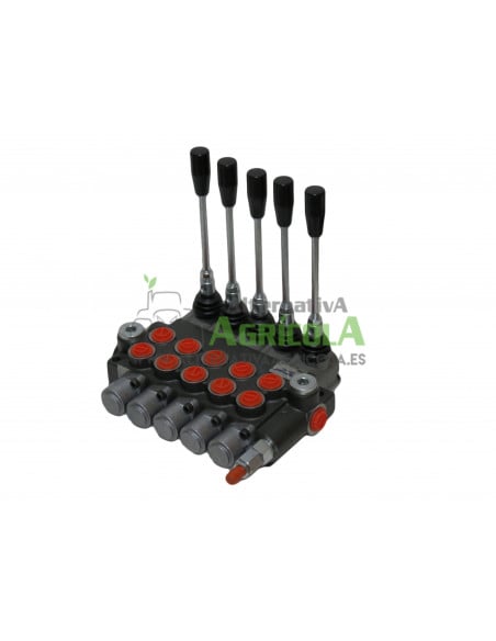 Distribuidor Hidráulico de 5 Palancas 3/8" doble efecto circuito abierto