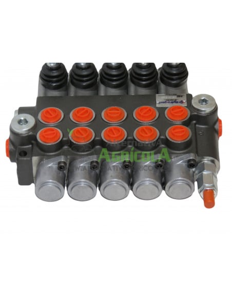 Distribuidor Hidráulico de 5 Palancas 3/8" doble efecto circuito abierto