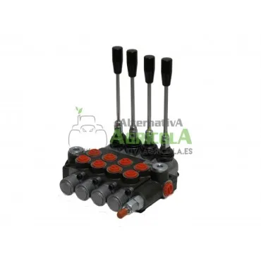 Distribuidor Hidráulico de 4 Palancas 3/8" doble efecto circuito abierto