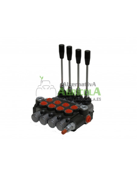 Distribuidor Hidráulico de 4 Palancas 3/8" doble efecto circuito abierto