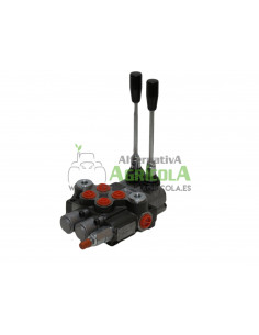 Distribuidor Hidráulico de 2 Palancas 3/8" doble efecto circuito abierto