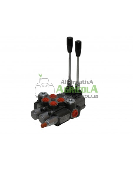 Distribuidor Hidráulico de 2 Palancas 3/8" doble efecto circuito abierto