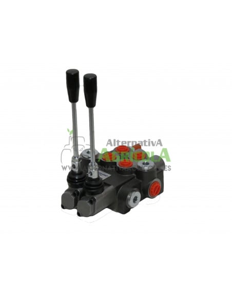 Distribuidor Hidráulico de 2 Palancas 3/8" doble efecto circuito abierto